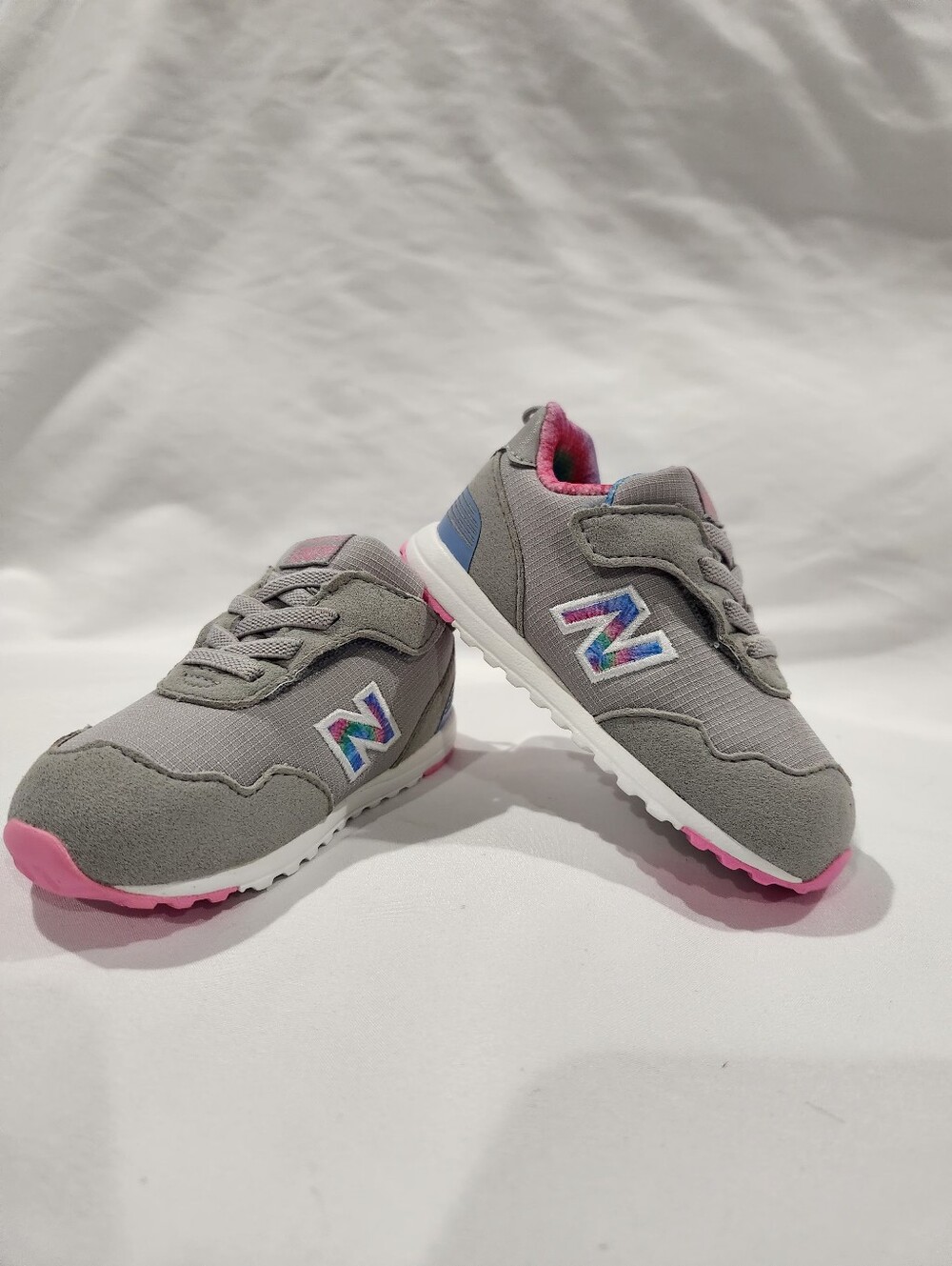 New Balance 515 Toddler Rain Cloud Sneakers In Signal Pink & Eternal Sky Size 5